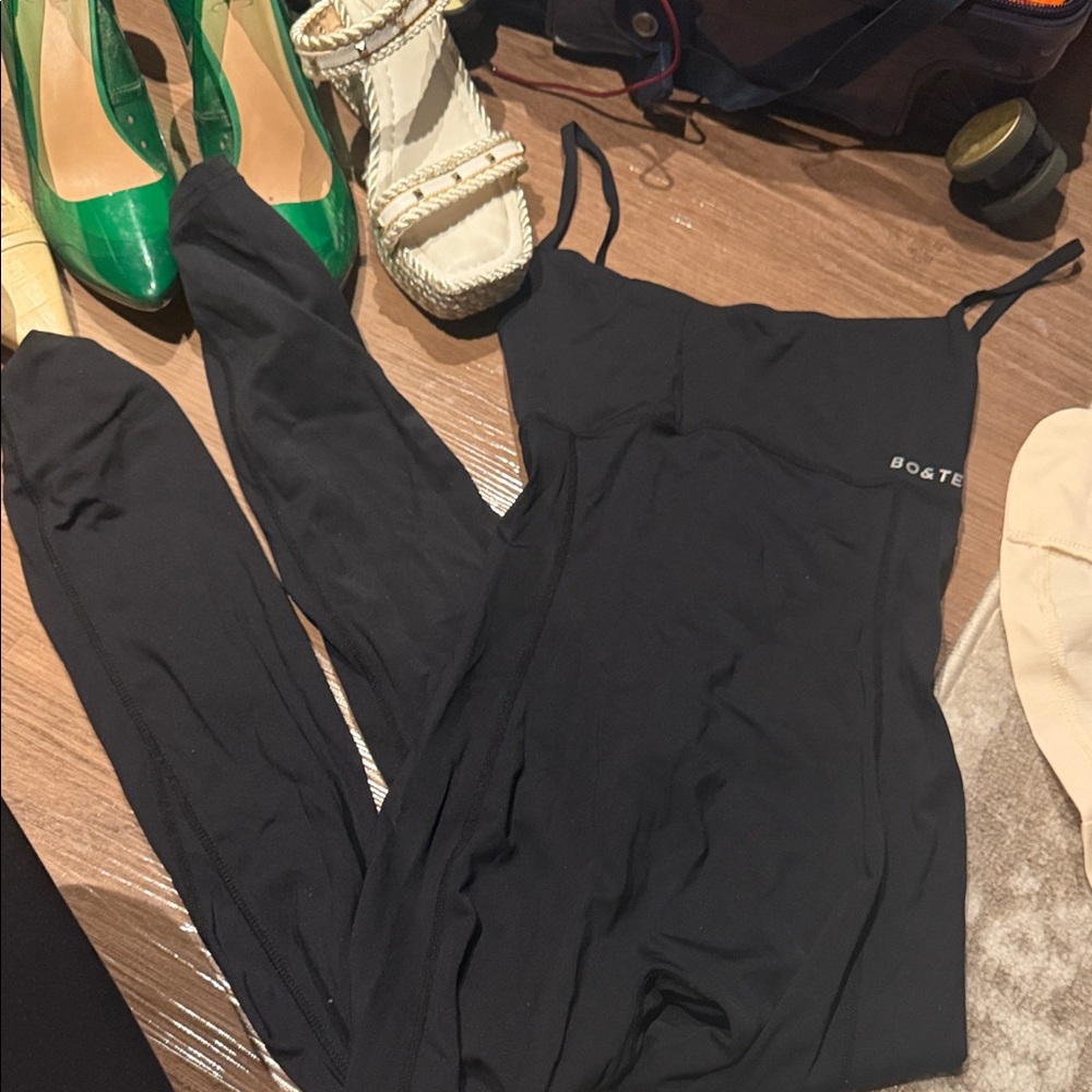 Black BO&Tee Spaghetti Strap Jumpsuit